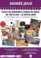 affiche soirée jeux la distillerie © La Distillerie