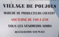 Marché de producteurs couvert © Mairie Poujols